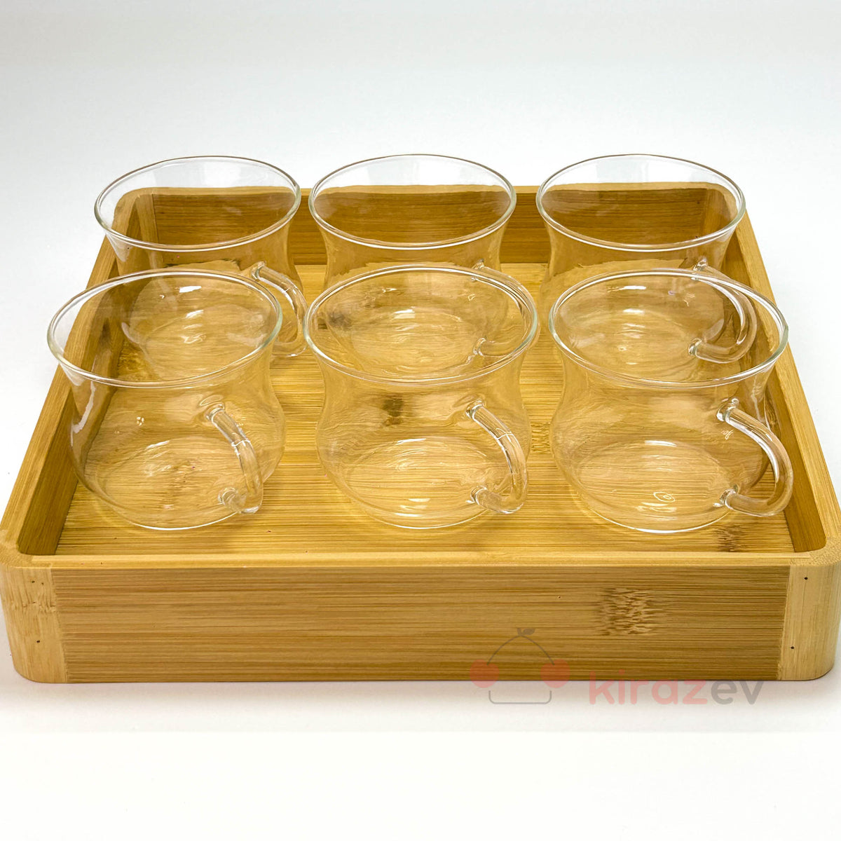 Isıya Dayanıklı Cam Çay Fincanı 6’lı Set – Şeffaf ve Zarif