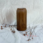 Kahve Çizgili Seramik Vazo