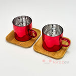 Kırmızı Borosilikat Fincan Takımı 2’li