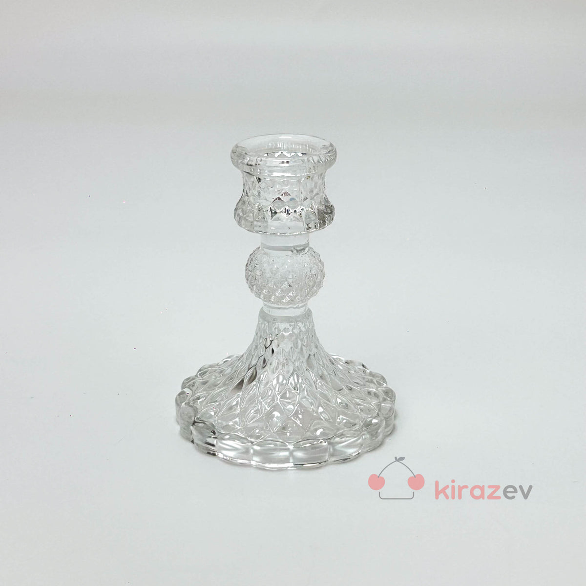 Kristal İşlemeli Cam Şamdan