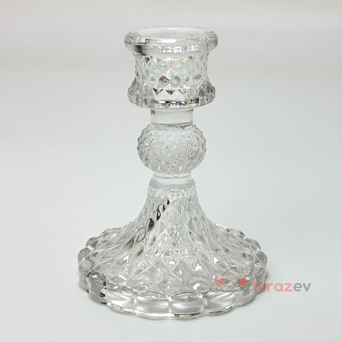 Kristal İşlemeli Cam Şamdan
