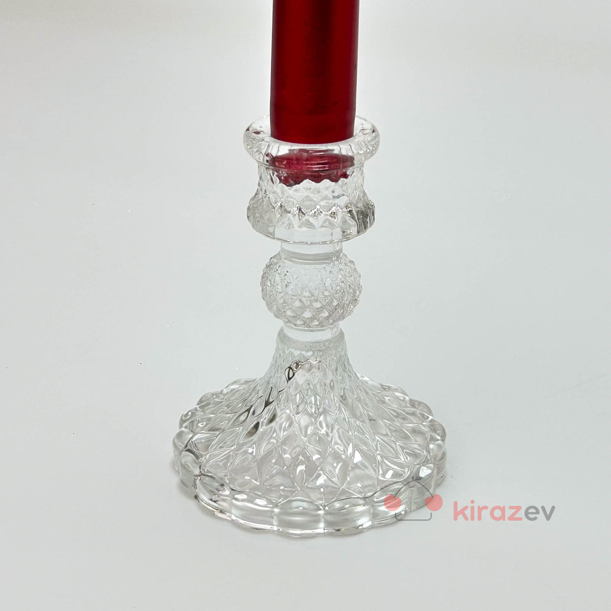 Kristal İşlemeli Cam Şamdan