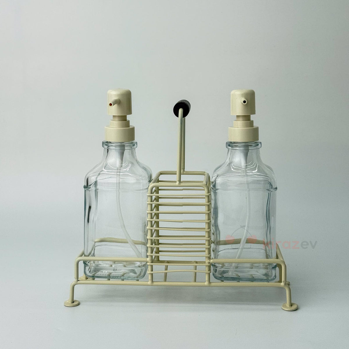 Stantlı Sıvı Sabunluk Krem 2'li