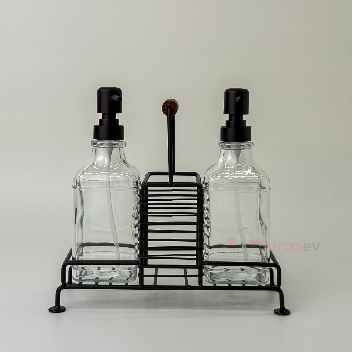 Stantlı Sıvı Sabunluk Siyah 2'li