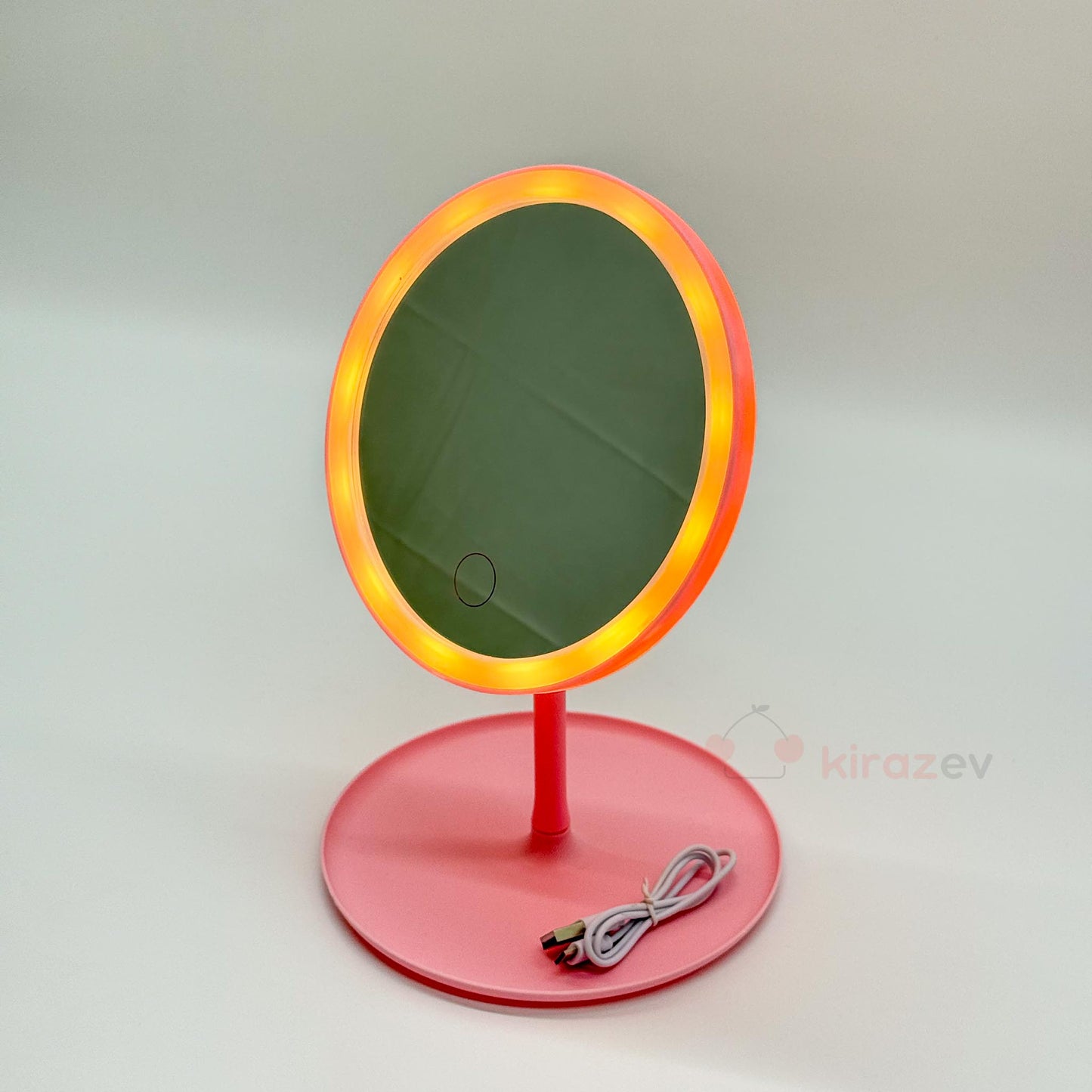 Led Işıklı Makyaj Aynası Pembe