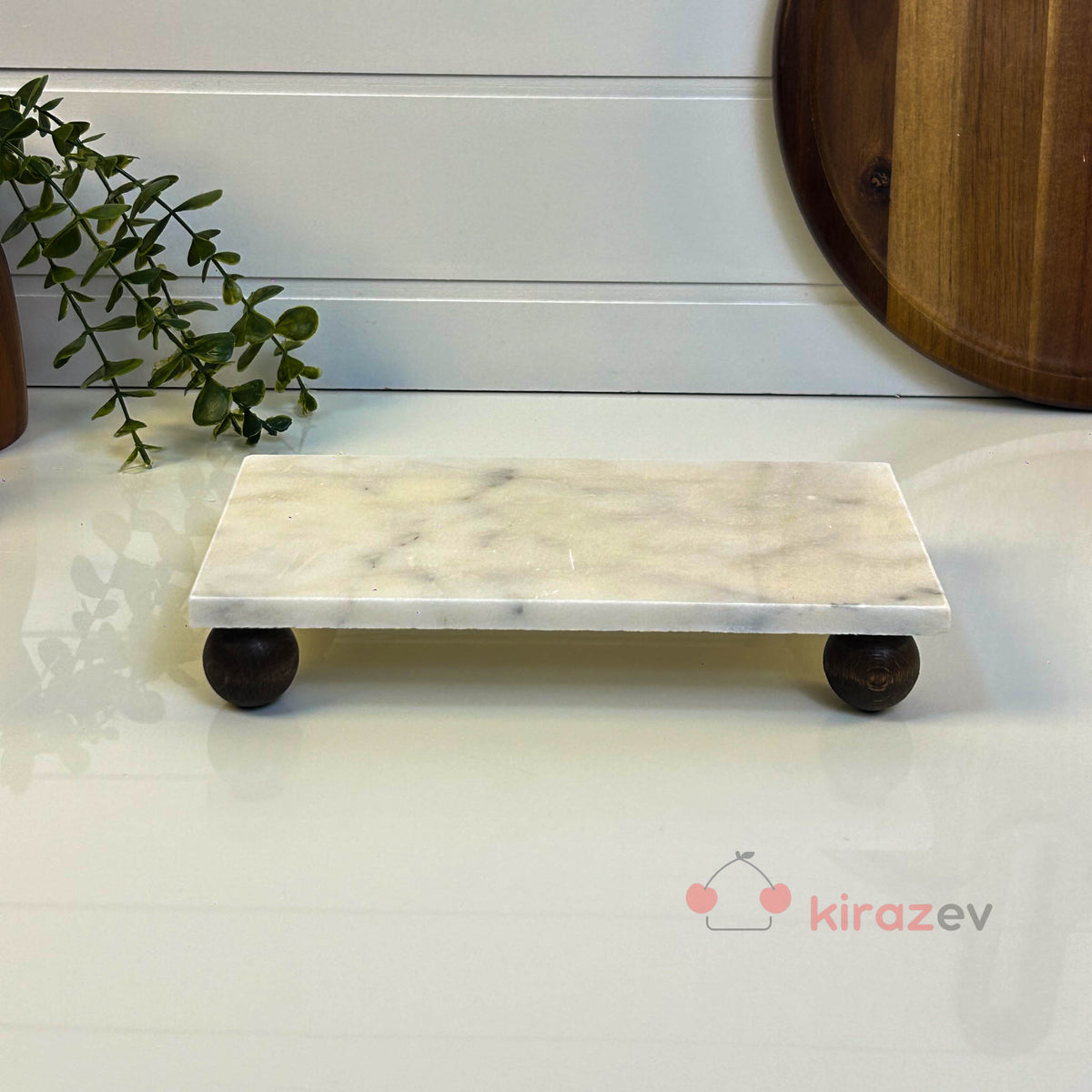 Mermer Top Ayaklı Stand