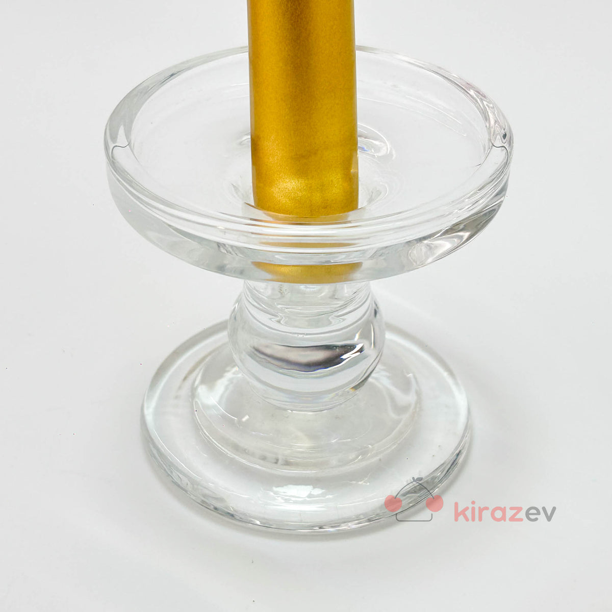 Minimal Şeffaf Cam Şamdan