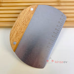 Oval Hamur Kesici Spatula – Ahşap Saplı 16 cm