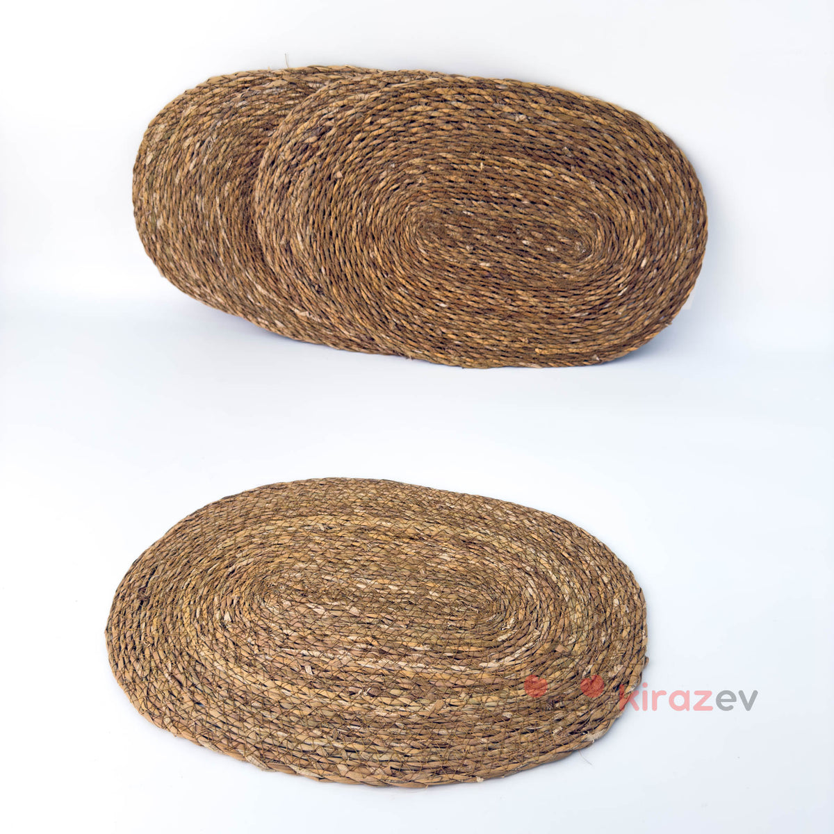 Oval Hasır Supla 6’lı Set - Kiraz Ev