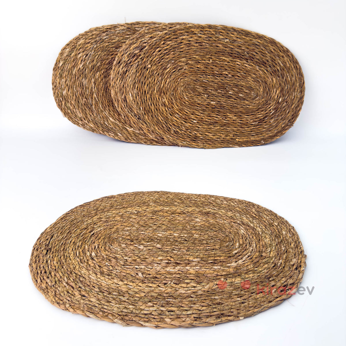 Oval Hasır Supla 6’lı Set - Kiraz Ev