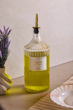 Perotti Cam Yağlık Şişe – Çift Başlıklı Etiketli 1000 ml