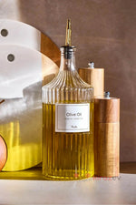 Perotti Cam Yağlık Şişe – Çift Başlıklı Etiketli 1000 ml