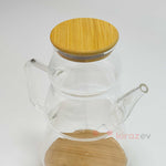 Pureline Minimal Cam Yağdanlık 900 ml – Bambu Kapaklı