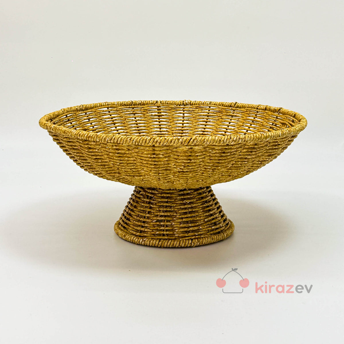 Rattan Ayaklı Yuvarlak Meyvelik - Kiraz Ev