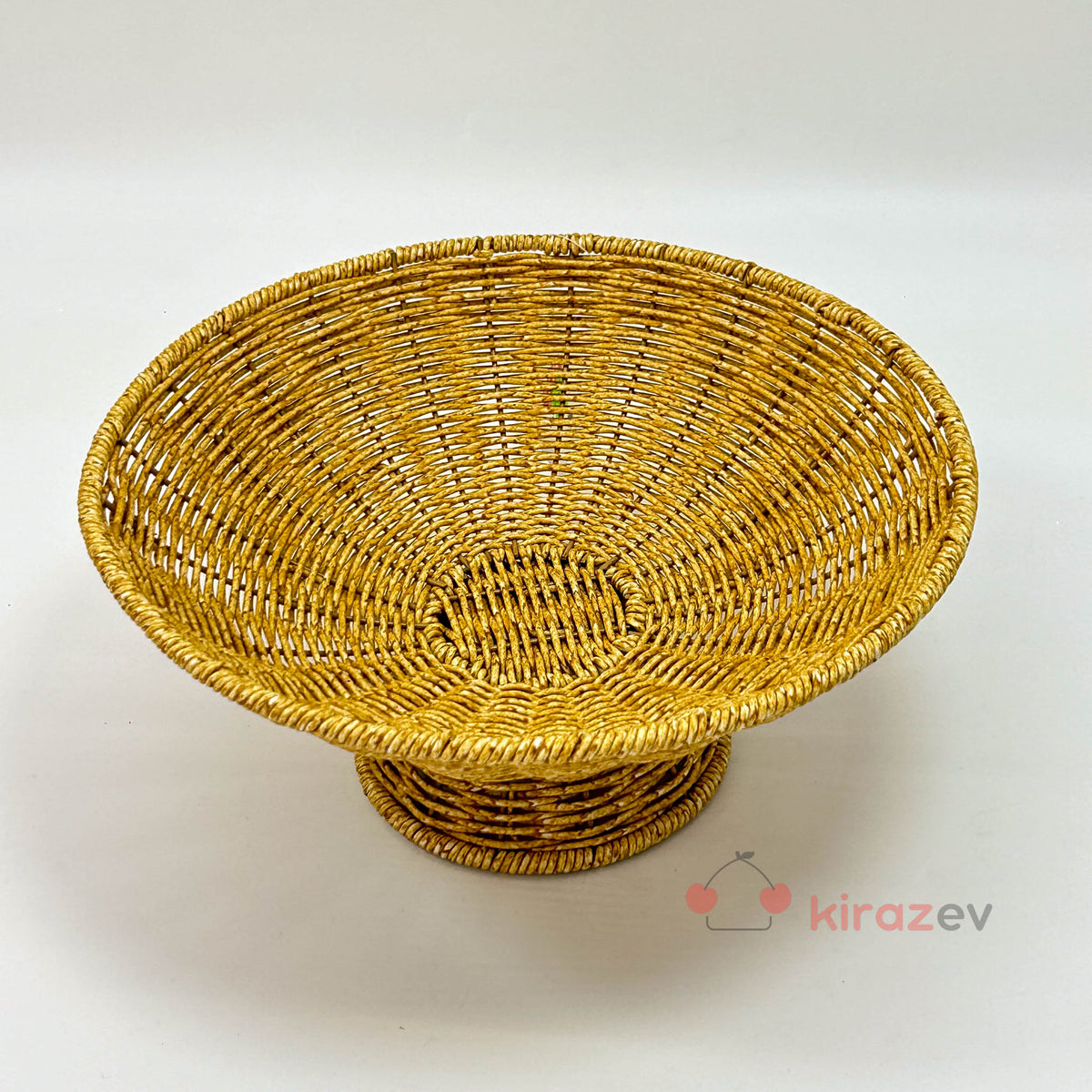 Rattan Ayaklı Yuvarlak Meyvelik - Kiraz Ev