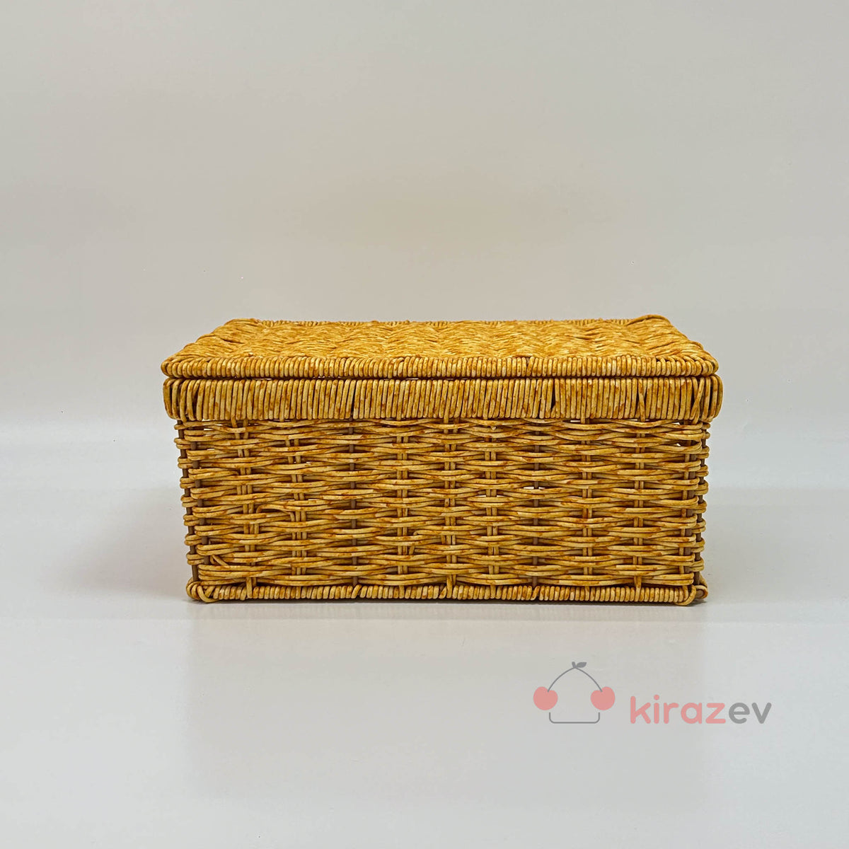 Rattan Açık Ton Saklama Kutu - Orta Boy - Kiraz Ev
