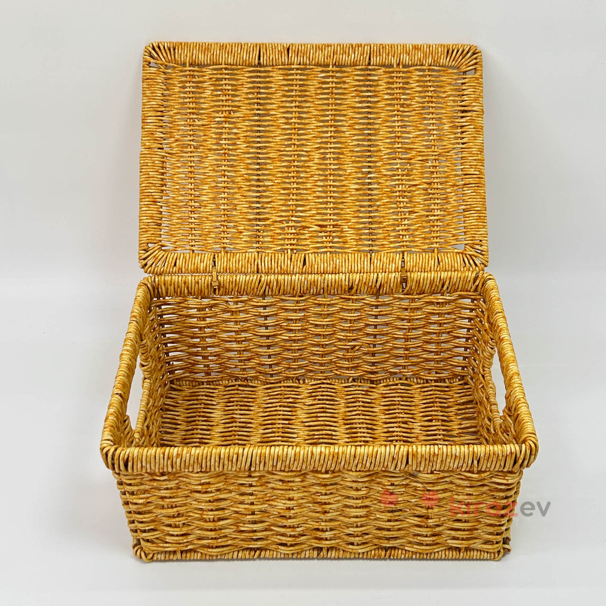 Rattan Açık Ton Saklama Kutu - 3'lü Set - Kiraz Ev
