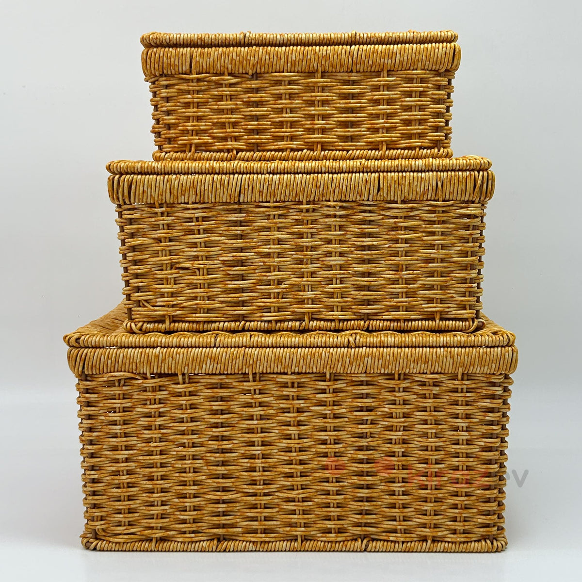 Rattan Açık Ton Saklama Kutu - Küçük Boy