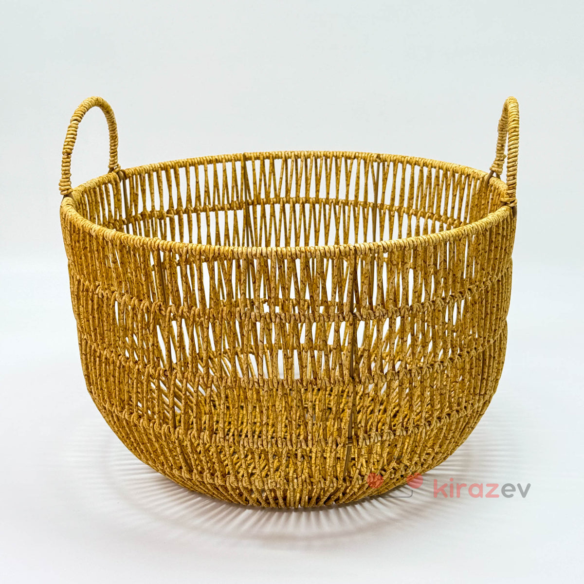 Rattan Kulplu Organizer Sepet Saksı 3'lü Set