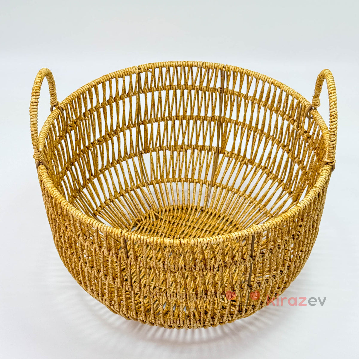 Rattan Kulplu Organizer Sepet Orta Boy