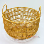 Rattan Kulplu Organizer Sepet Orta Boy - Kiraz Ev