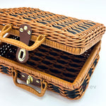 Rattan Piknik Kutusu Siyah– Şık ve Kullanışlı Sepet Tasarımı