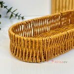 Rattan Uzun Organizer Sepet 28 × 11 cm