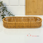 Rattan Uzun Organizer Sepet 28 × 11 cm