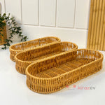 Rattan Uzun Organizer Sepet Seti (3’lü)