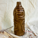 Dalgalı Seramik Vazo – Kabartma Dokulu