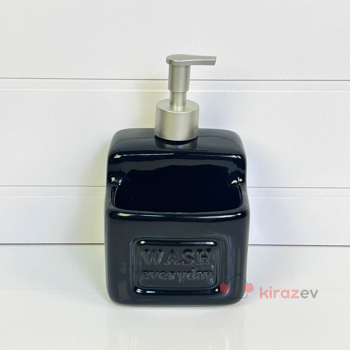Seramik Hazneli Sıvı Sabunluk, Siyah