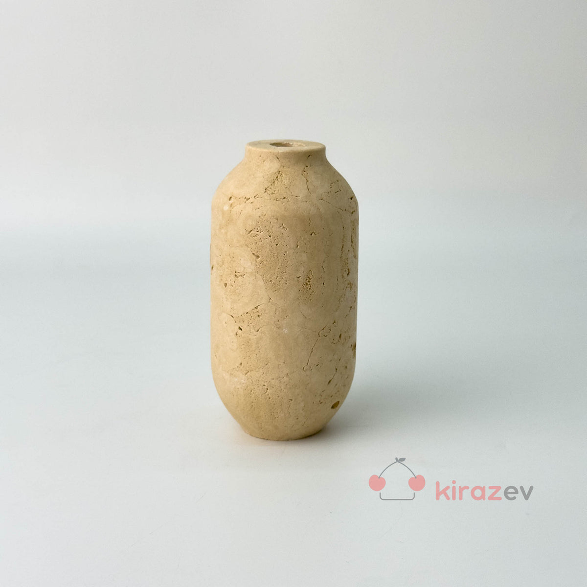 Silindir Mermer Vazo - Kiraz Ev