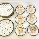 Siyah Kalpli 18 Parça Çay Seti