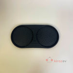 Siyah Oval Silikon Yağdanlık Altlığı Kaymaz