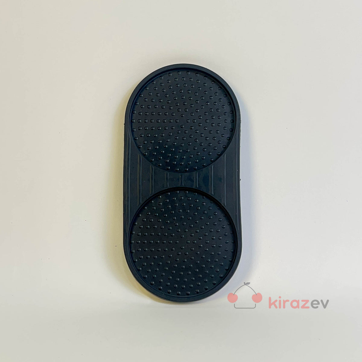 Siyah Oval Silikon Yağdanlık Altlığı Kaymaz