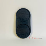 Siyah Oval Silikon Yağdanlık Altlığı Kaymaz