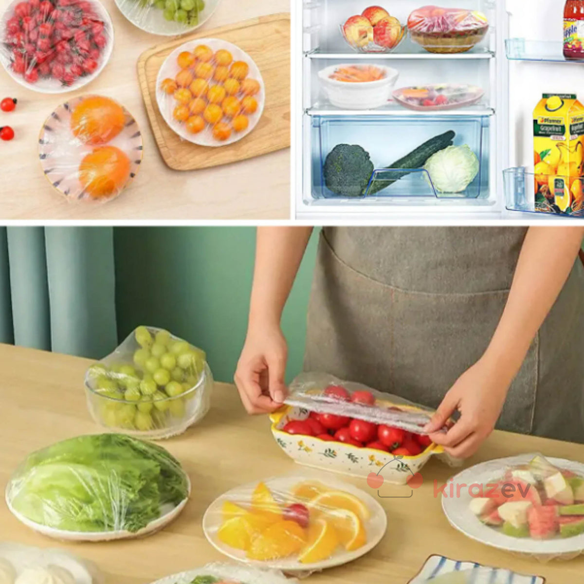 100’lü Tabak Bonesi Seti – Esnek Streç Gıda Koruma Kapakları