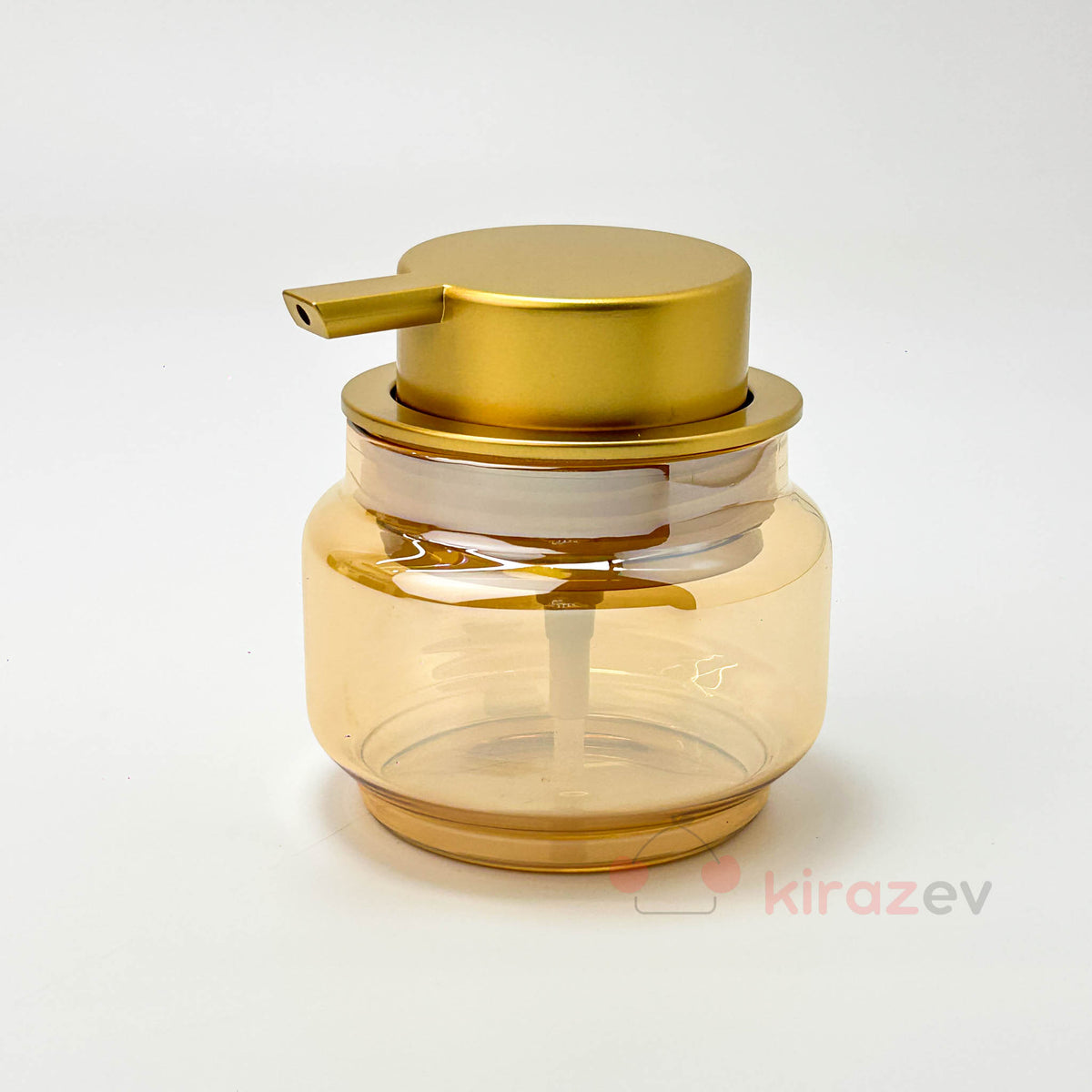 Tombul Kısa Sıvı Sabunluk Altın Kapaklı