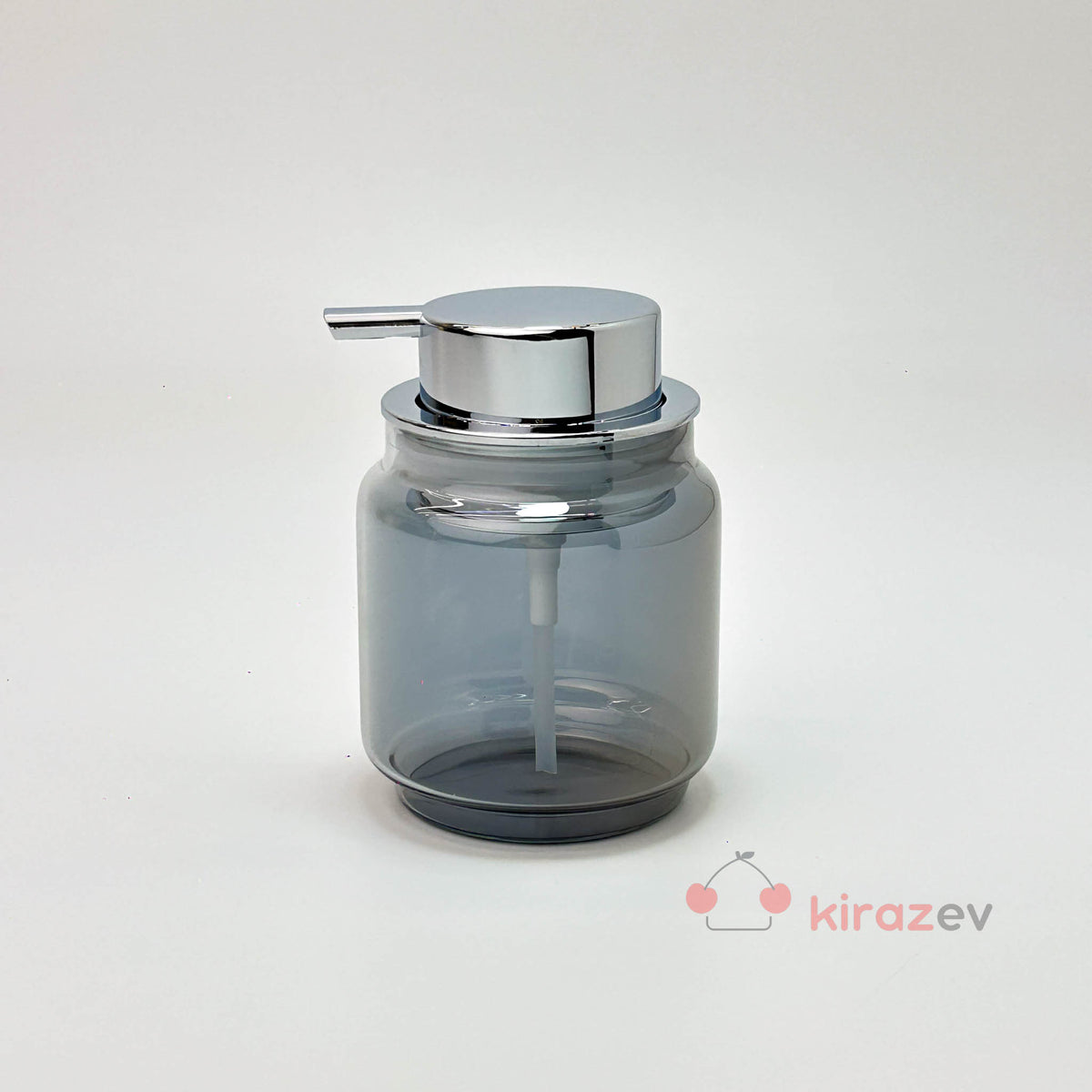 Tombul Gümüş Sıvı Sabunluk – Krom Kapaklı