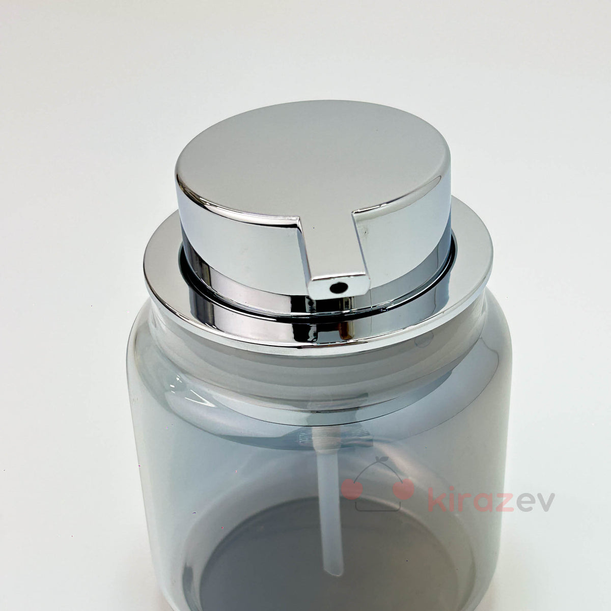 Tombul Gümüş Sıvı Sabunluk – Krom Kapaklı