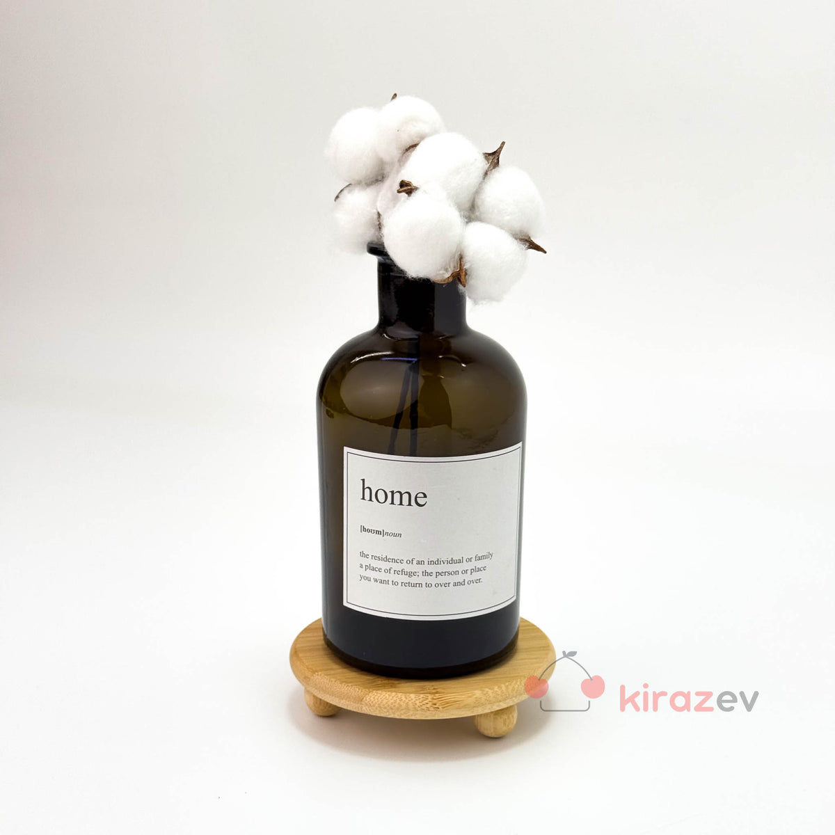 Top Ayaklı Bambu Yağdanlık Altlığı – Mini Stand