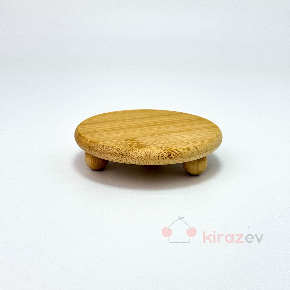 Top Ayaklı Bambu Yağdanlık Altlığı – Mini Stand