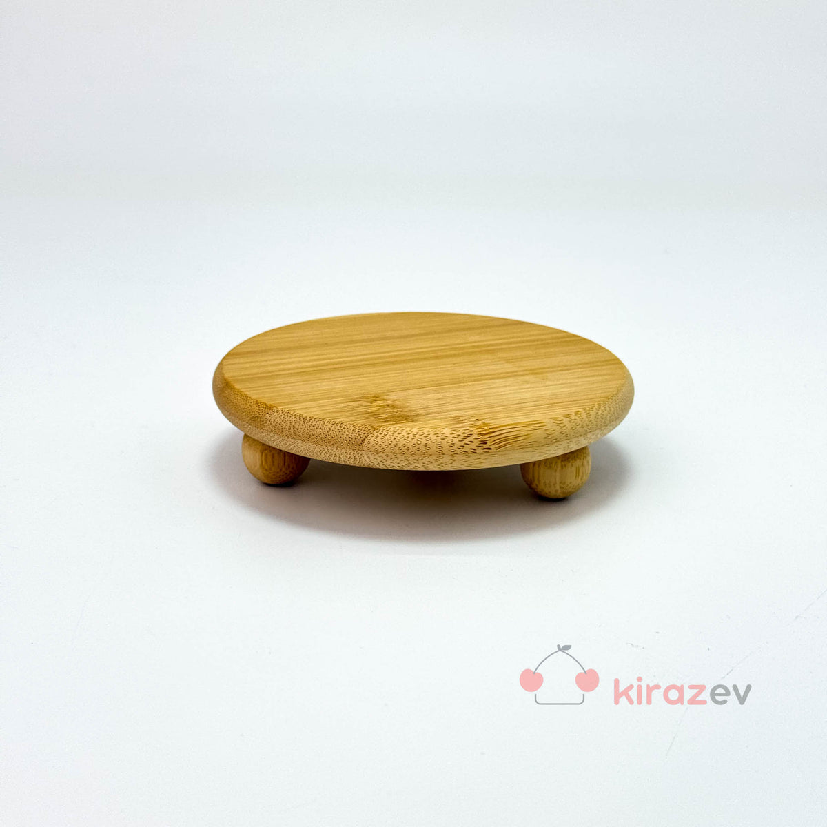 Top Ayaklı Bambu Yağdanlık Altlığı – Mini Stand