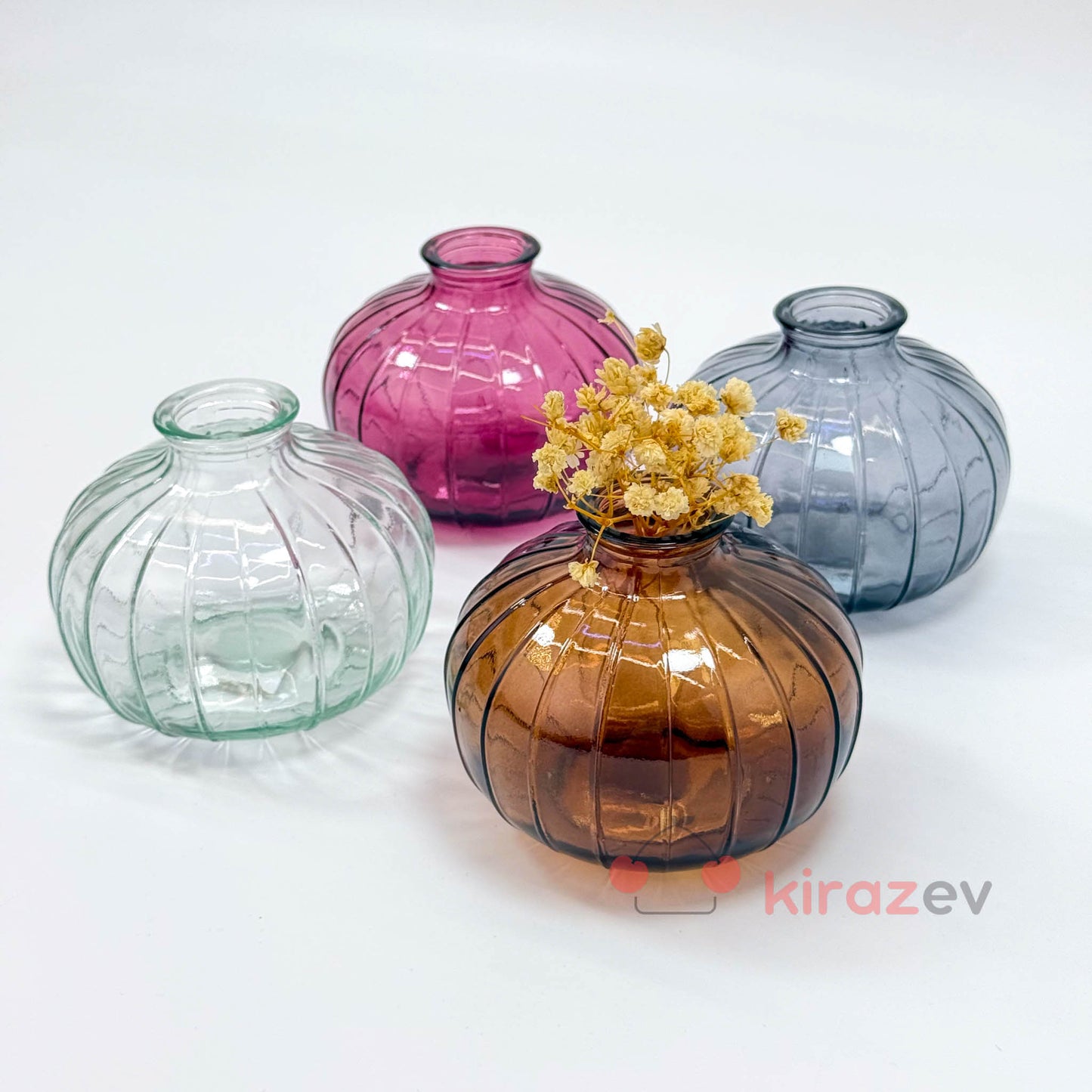 Şeffaf Top Cam Vazo