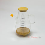 Vento Konik Cam Yağdanlık 900 ml – Bambu Kapaklı