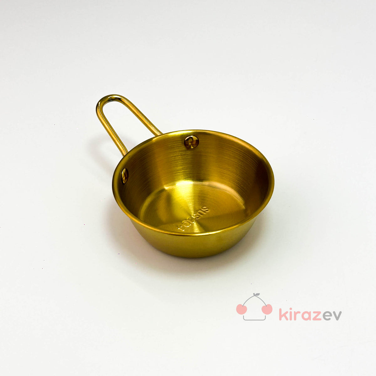 Gold Tek Kulplu Çelik Sunum Tavası - 10 cm - Kiraz Ev