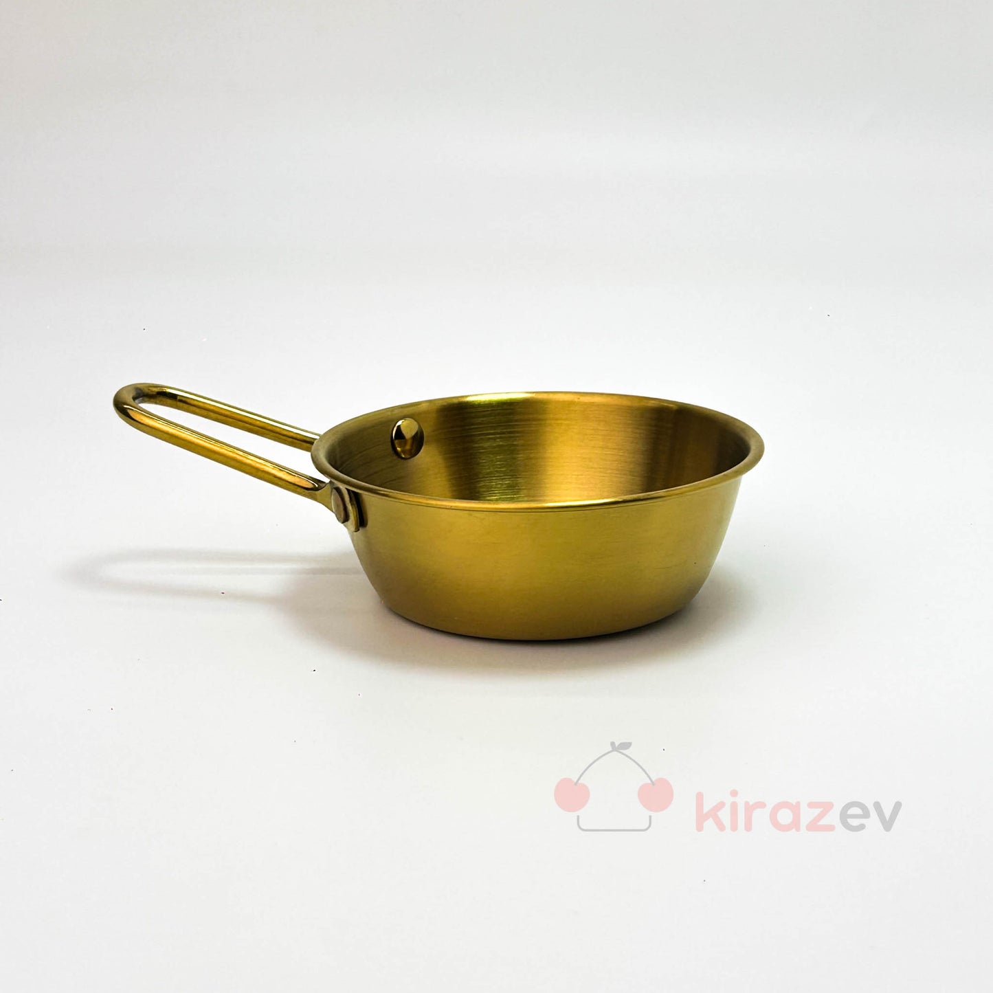 Gold Tek Kulplu Çelik Sunum Tavası - 10 cm