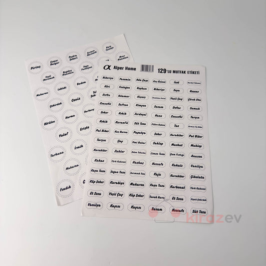 Baharat ve Mutfak Etiketi Seti