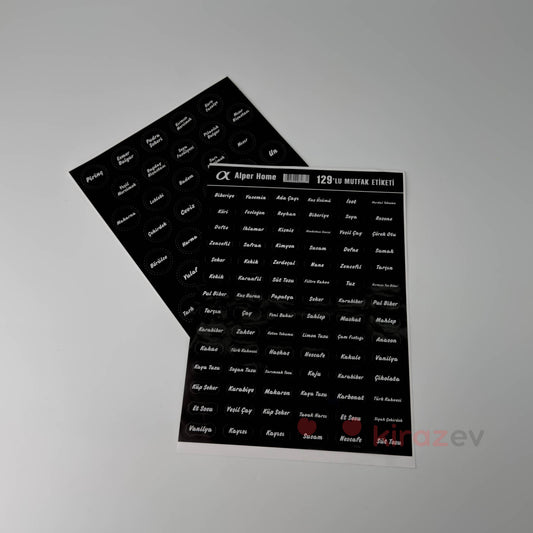 Baharat ve Mutfak Etiketi Seti