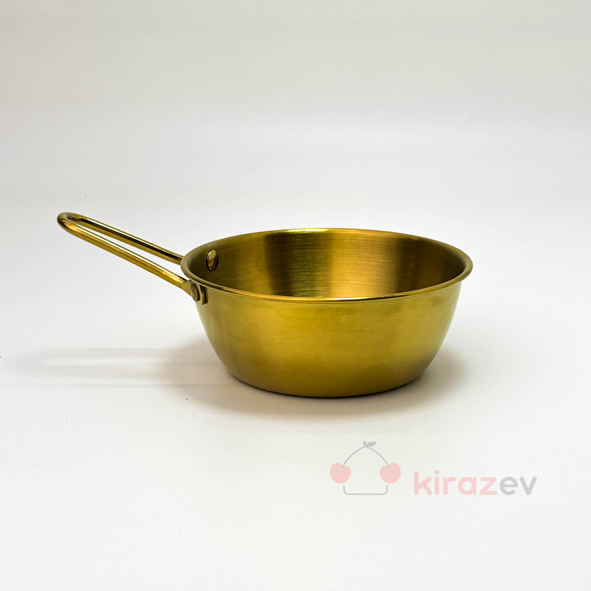 Gold Tek Kulplu Çelik Sunum Tavası - 14 cm